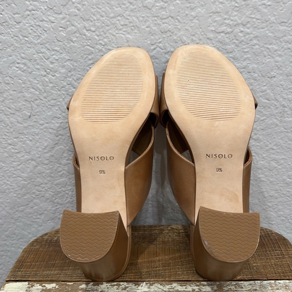 Nisolo Carina Almond Leather Cross Strap Mule Size 9.5 - Picture 7 of 8